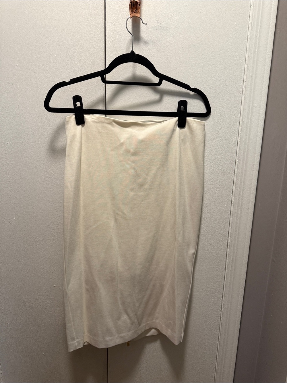 Women's Cream Pencil Skirt – Streamlined Midi